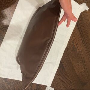 The Row Dark Brown Leather Pouch